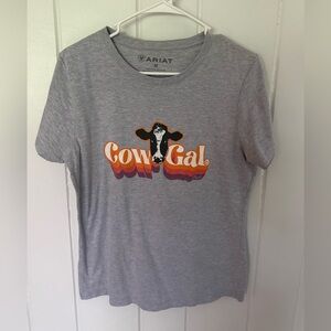 Ariat Gray Cow Gal T-Shirt medium